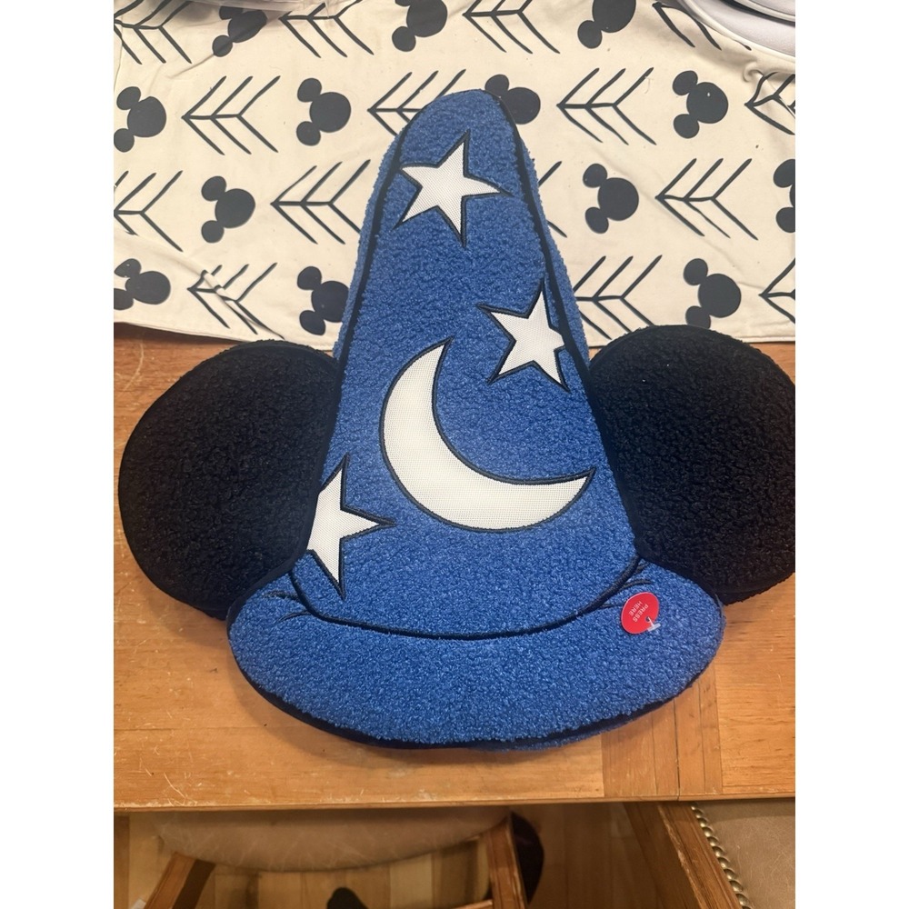 Disney Parks Mickey Mouse Sorcerer Hat Light Up Throw Pillow 18" x 18" NWT